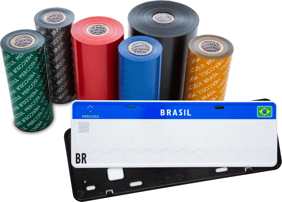 ribbons e placa Mercosul